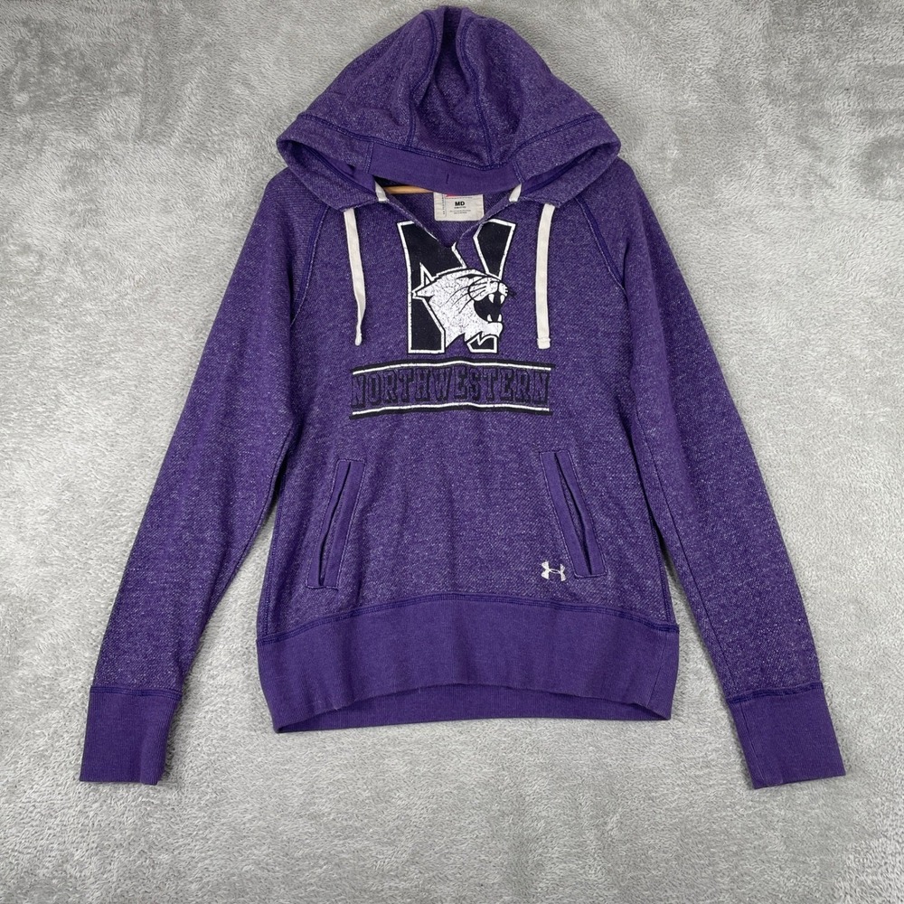 Under Armour Northwestern Wildcats Hoodie Womens Medium Purple Legacy NCAA